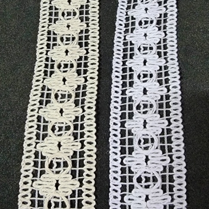 Entredos algodon blanco 3.5 cm x 10 mts