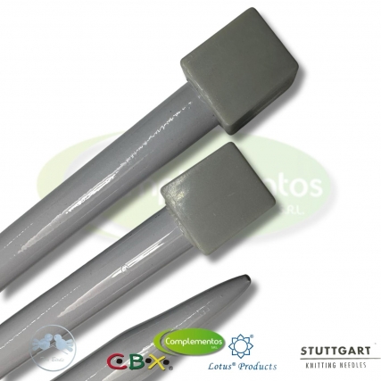 Aguja de tejer aluminio 14 x doc