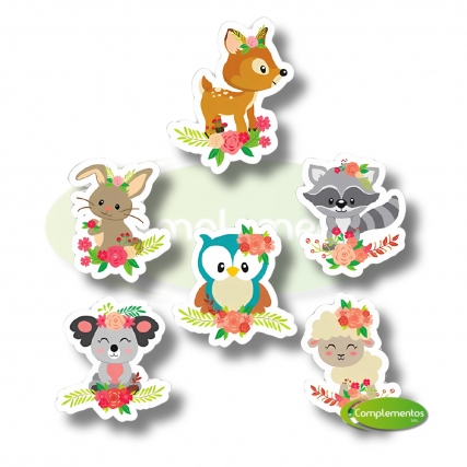 Aplicacion animales d/bosque ch x 6 uni