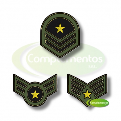 Aplicacion bord. insignia militar x 4 un