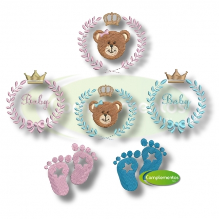 Aplicacion bord. babyb shower x 6 unid