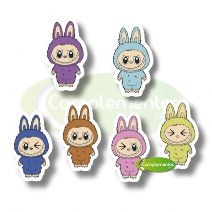 Aplic. estamp.personajes elfos ch x 6 un
