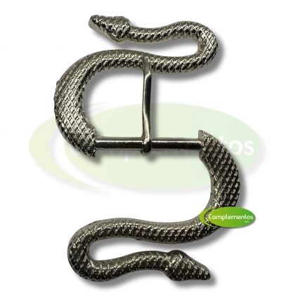Hebilla serpiente niquel zamac p/40 x 3u
