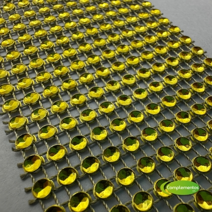 Falso stras 12 lineas dorado(6cm) x 10yd