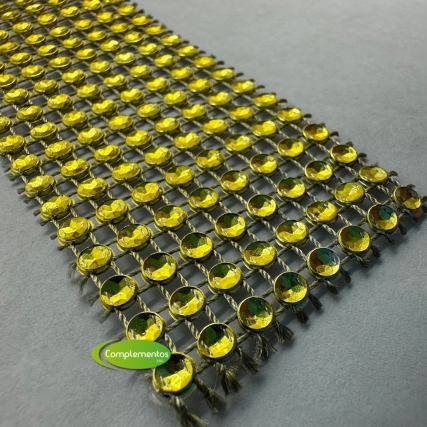 Falso stras 8 lineas dorad(3.5cm) x 10yd
