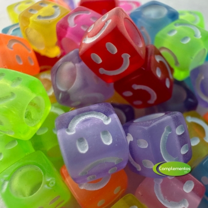 Dije cubo caritas col.surt. 5mm x 250 gs