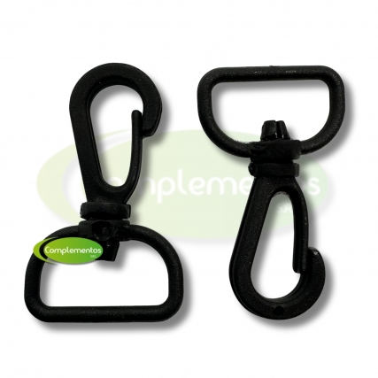 Mosqueton plastico p/20 mm x 25 unid