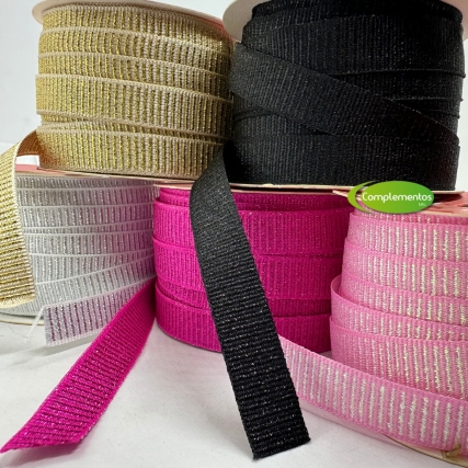 Cinta baby gross lurex 10 mm x 20 mts