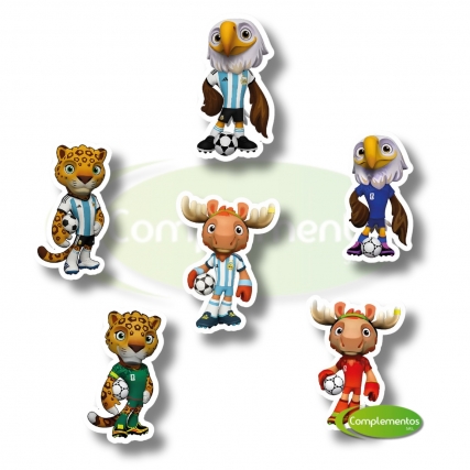 Aplic. estamp.mascotas mundial 26 ch x 6