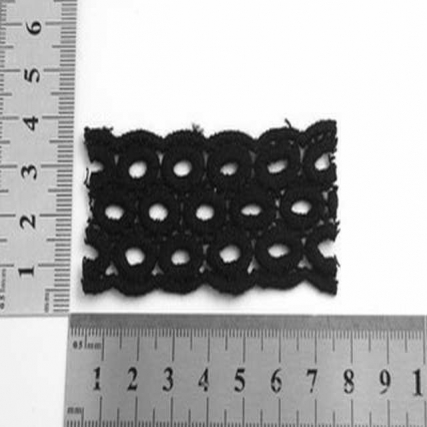 Guipure algodon negro 3.5 cm x 15 yd