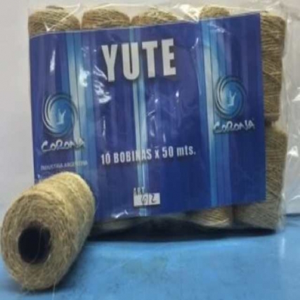 Cordon de yute 6/2 10 bobinas x 50 mts