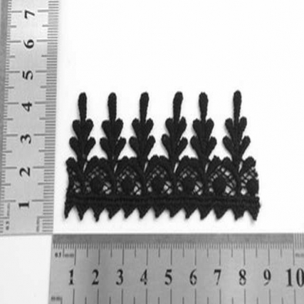 Guipure pol. negro 4 cm colgante x 15 yd