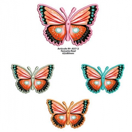 Aplicacion bord.mariposa fdo estamp. x 4