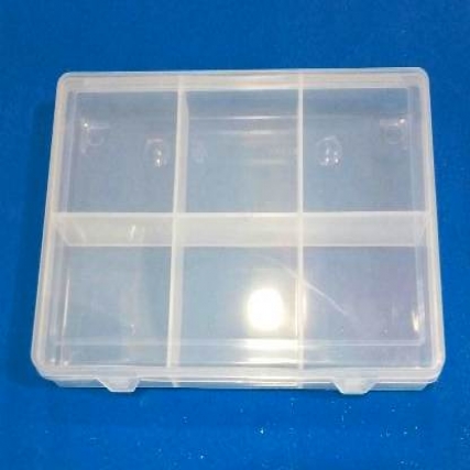 Caja plastica rect. rebat 6 div16x11.6cm
